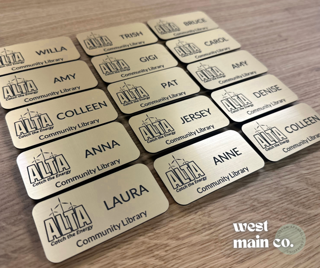 custom engraved promotional items, name tags