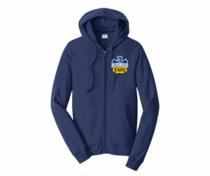 Port & Company Full Zip Navy Hoodie - Screen print