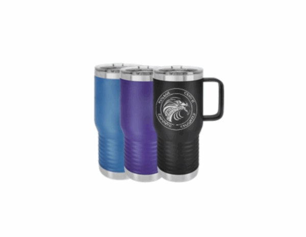 Polar Camel Engraved Travel Mug with Handle 20oz